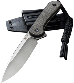 Civivi Knives Elementum 3.98" Fixed Plain Satin D2 Steel - Dark Green Micarta Handle — view 3