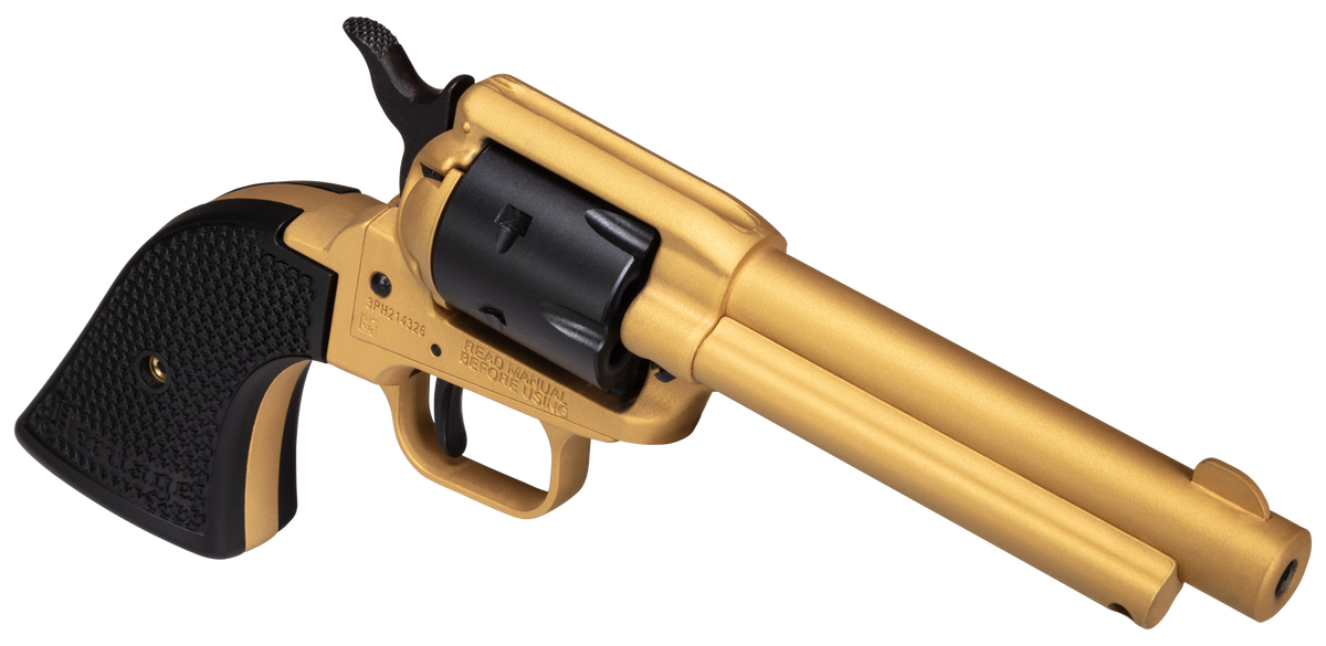 Heritage Mfg Rough Rider RR22S4 22 LR 4.75" 6-Shot SAO Revolver - Gold Cerakote — view 3