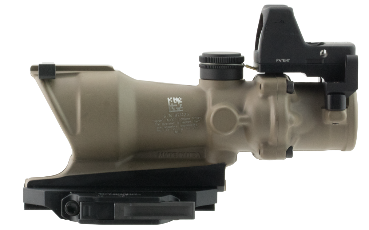 Trijicon 100555 ACOG ECOS Combo 4x32mm .223 BDC Amber Crosshair Riflescope - Flat Dark Earth w/ RMR Type 2 — view 3