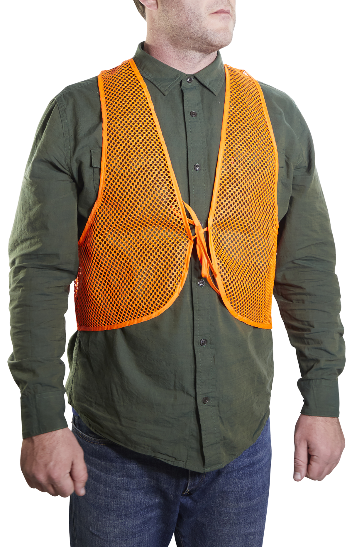 Allen 15750 Hunter's Vest OSFA Orange Polyester Mesh Safety Vest — view 3
