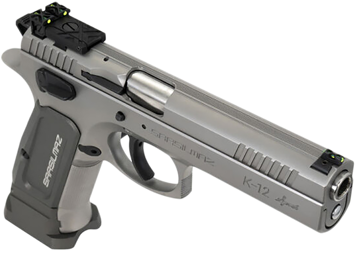 SAR USA K12STSP K12 Sport 9mm Luger 4.70" 17+1 SAO Pistol - Stainless Steel Slide, Gray Polymer Grip — view 3