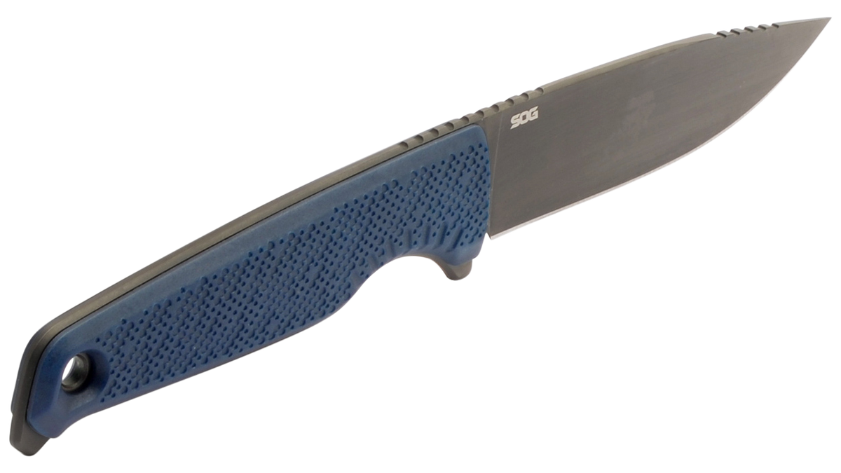S.O.G Altair FX 3.40" Fixed Clip Point Plain Edge CPM 154 SS Squid Ink Black GRN Handle — view 3