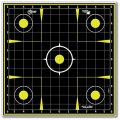 EZ-Aim 15211 Splash Reactive Sight-In Grid 12" x 12" Hanging Paper Target Black/Yellow - 12 Pack — view 3
