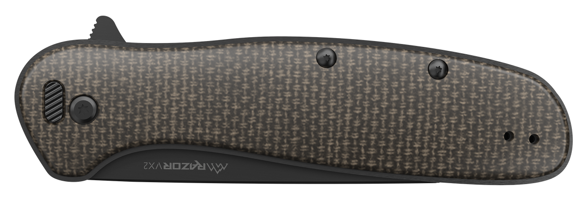 Outdoor Edge Razor VX2 3" Folding Plain 420J2 SS Brown/Burlap Micarta — view 3