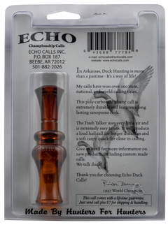 Mo Tactical Products Echo Calls Trash Talker Double Reed Mallard Duck Call - Brown Polycarbonate — view 3