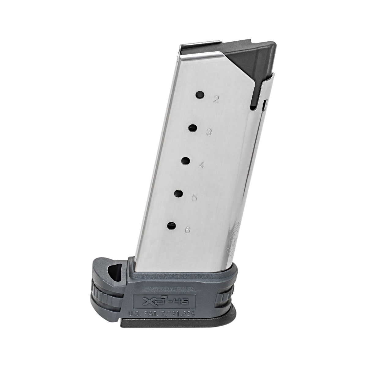 Springfield Armory XD-S Mod.2 45 ACP 6-Rd Pistol Magazine - Stainless w/Gray Sleeve — view 3