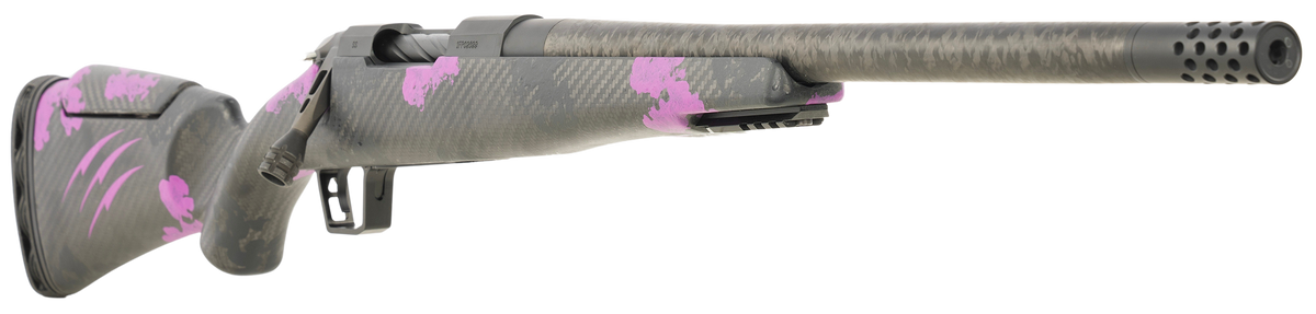 Fierce Firearms Mini Rogue 6.5 Creedmoor 20" 4+1 Bolt-Action Rifle - Black Cerakote / Purple Camo — view 3