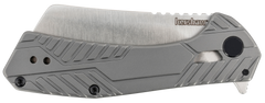 Kershaw Static 2.90" Folding Cleaver Plain 8Cr13MoV SS Knife - Gray PVD Stainless Steel — view 3