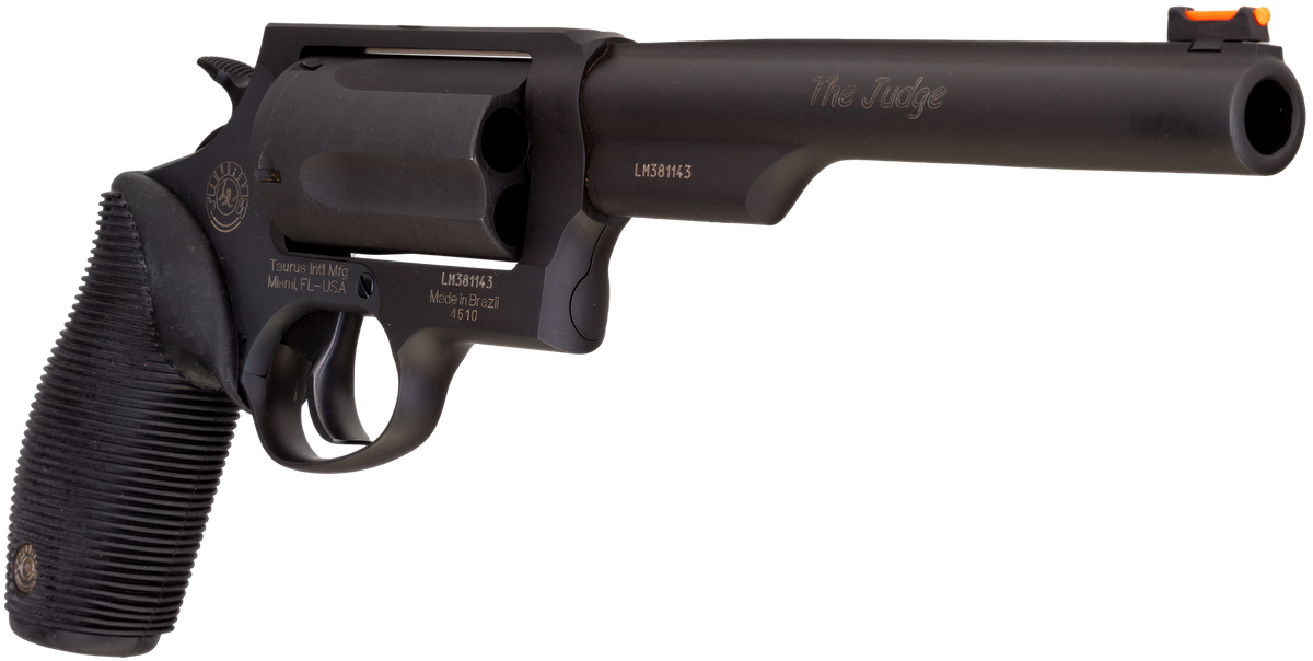 Taurus Judge 45 Colt (LC)/410 Bore 6.5" 5-Shot DA/SA Compact Revolver - Matte Black Oxide — view 3