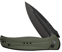 Civivi Knives Incindie 3.48" Folding Spear Point Plain 14C28N - Black Stonewash OD Green G10 — view 3