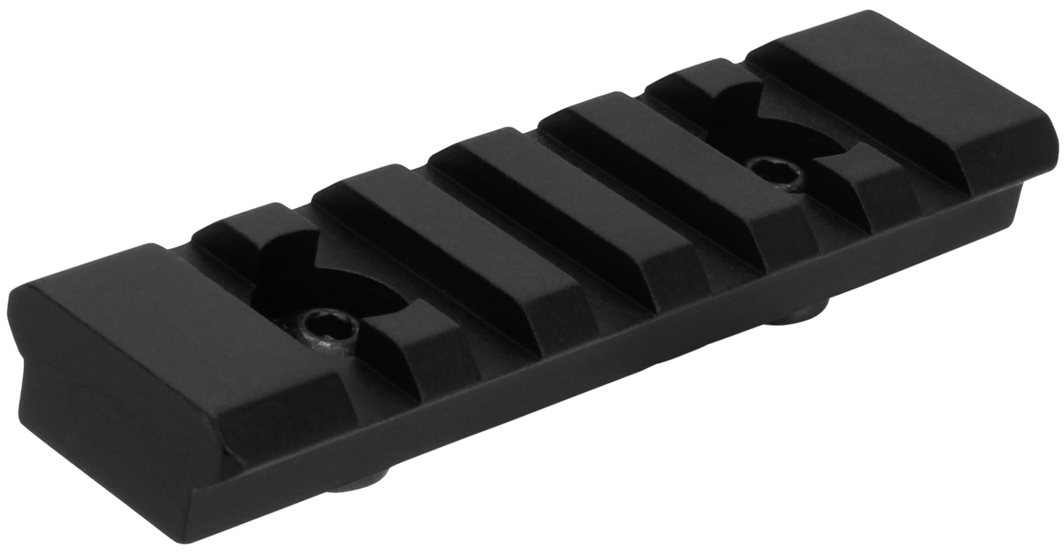 TacFire MAR105M M-LOK Accessory Picatinny Section Rail 3" 7 Slots Black Anodized — view 3