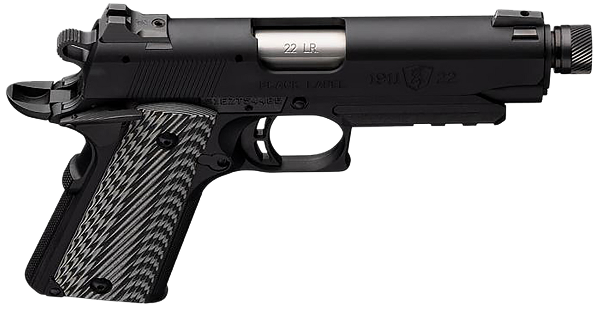Browning 1911-22 Black Label Compact SR 22 LR 4.25" 10+1 SAO Pistol - Threaded Barrel — view 3
