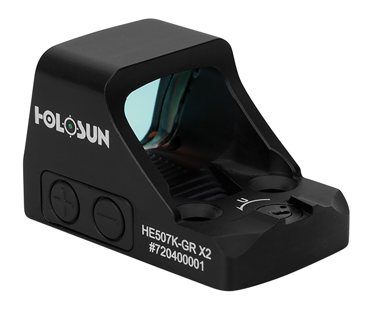 Holosun HE507K-GR X2 1x 0.58"x0.77" 2 MOA Green Dot/32 MOA Circle Reflex Sight - Black Anodized — view 3