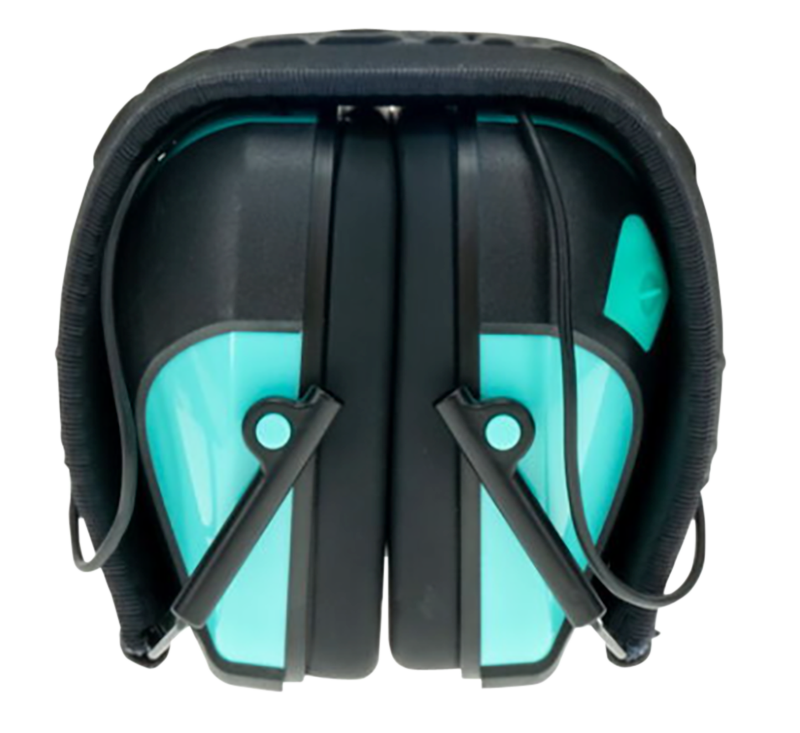 Caldwell E-Max Pro 23dB Over the Head Aqua Blue/Black Adult Electronic Earmuff — view 3