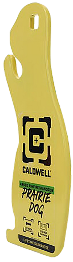 Caldwell AR500 1/4" Prairie Dog Rimfire/Handgun Steel Target Yellow — view 3