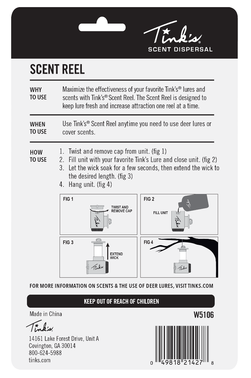 Tinks W5106 Scent Reel 10" Retractable Scent Wick — view 3