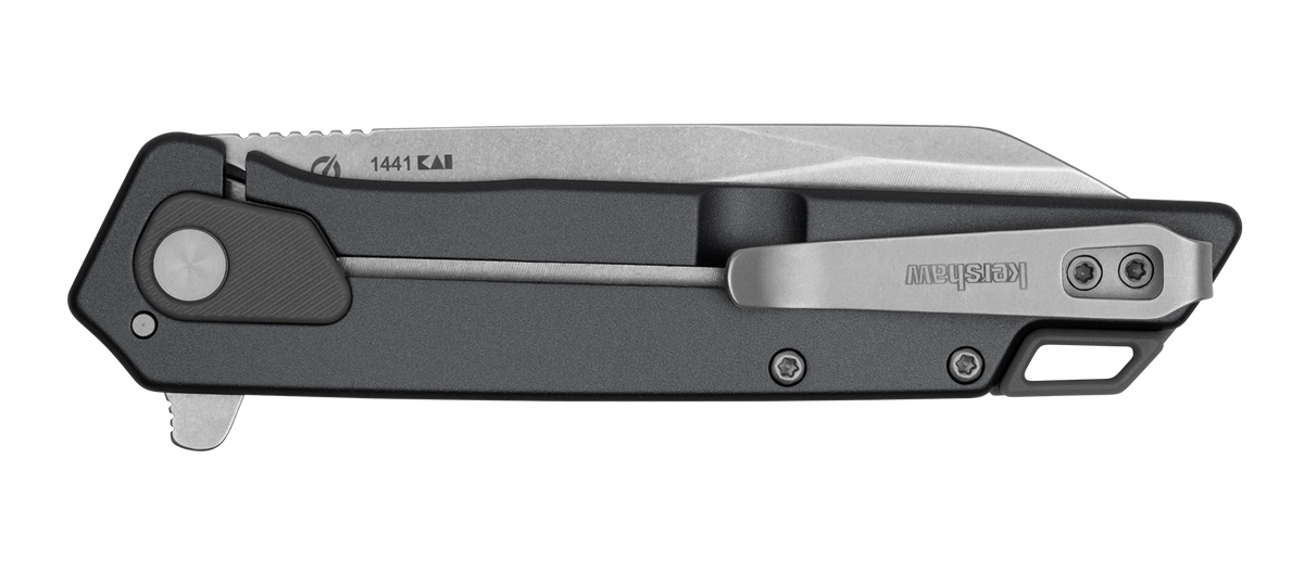 Kershaw Misdirect XL 3.37" Folding Reverse Tanto Plain 4Cr14 Stonewashed - Gray Stainless Steel — view 3