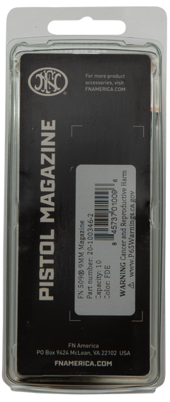 FN 509 9mm Luger 10-Rd Black/FDE Steel Pistol Magazine — view 3