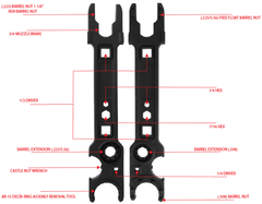 TacFire TL022 Armorer's Combo Wrench AR-15/AR-10 Steel Black — view 3