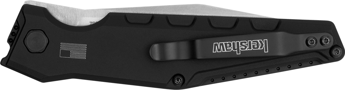 Kershaw Launch 7 7900CF 3.75" Automatic Clip Point Plain CPM MagnaCut Black Aluminum/Carbon Fiber Handle — view 3