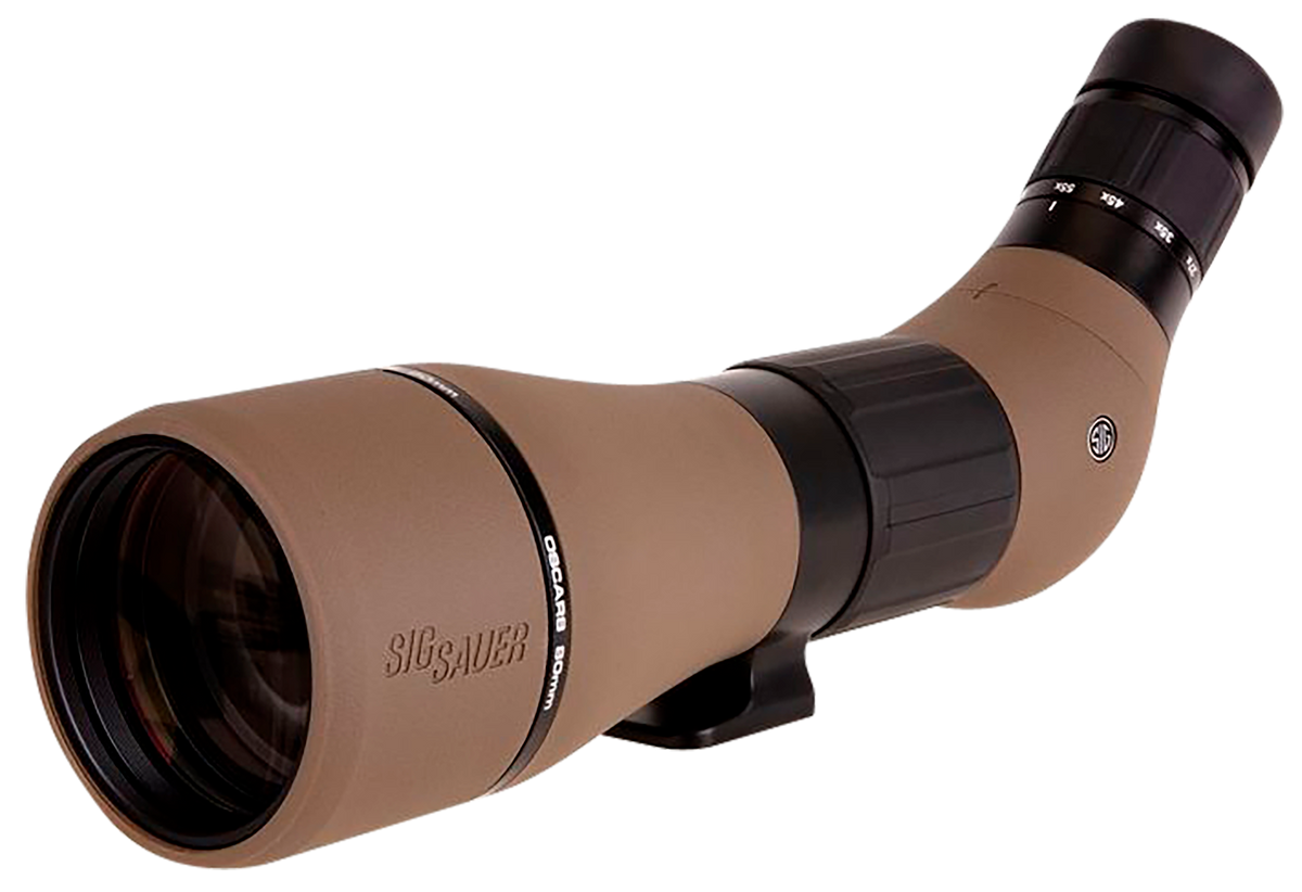 Sig Sauer Electro-Optics OSCAR8 27-55x 80mm Angled Spotting Scope - Flat Dark Earth Rubber Armor — view 3
