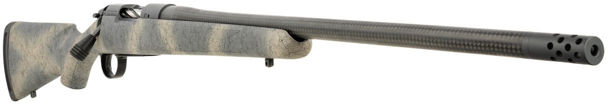 Bergara Rifles B-14 Ridge Carbon Wilderness 6.5 PRC 24" 2+1 Bolt-Action Rifle - Gray Cerakote / Woodland Camo — view 3