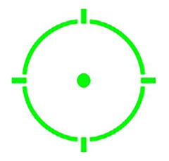 Holosun SCRS-GR MRS 1x 20mm 2 MOA Green Dot/65 MOA Circle Multi-Reticle - Black Anodized — view 3