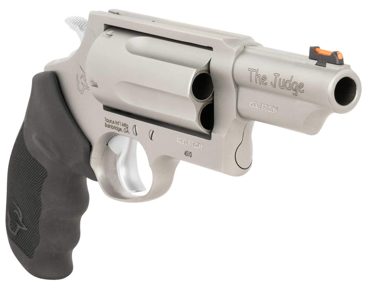 Taurus Judge T.O.R.O. Compact 45 Colt (LC)/410 Gauge 3" 5-Rd DA/SA Revolver - Matte Stainless — view 3