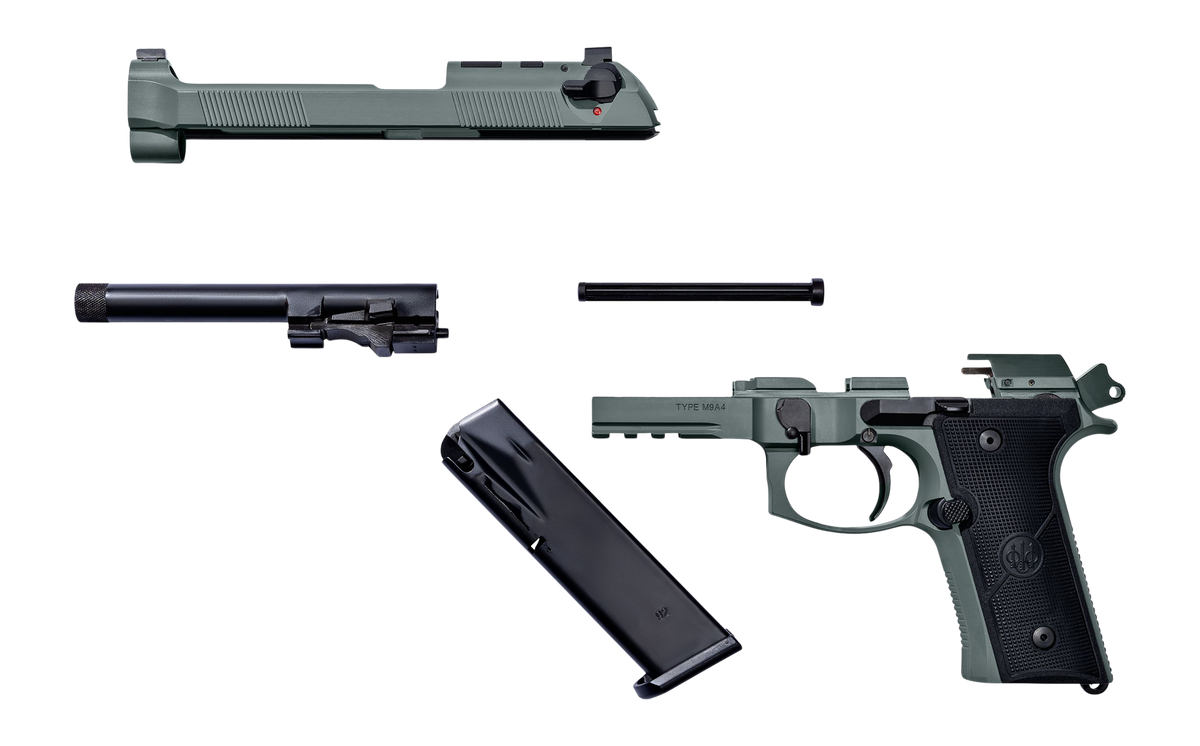 Beretta M9A4 Overlanding 9mm Luger 5.10" 15+1 DA/SA Pistol - Lunar Cerakote - Threaded Barrel — view 3