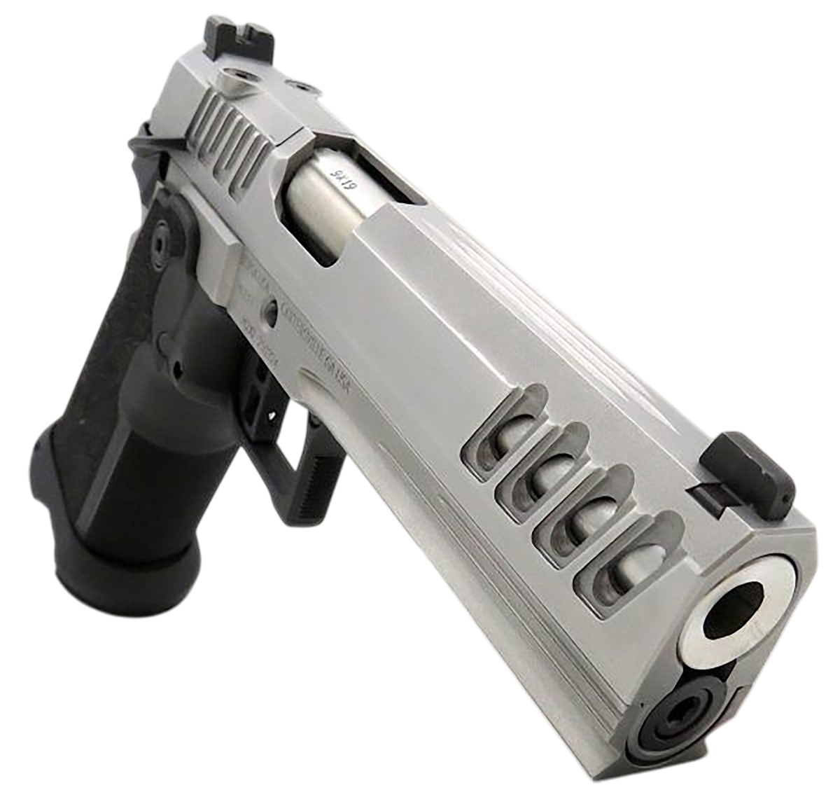 Bersa M2XI 9mm Luger 5" 18+1 SAO Semi-Auto Pistol - Brushed Stainless — view 3