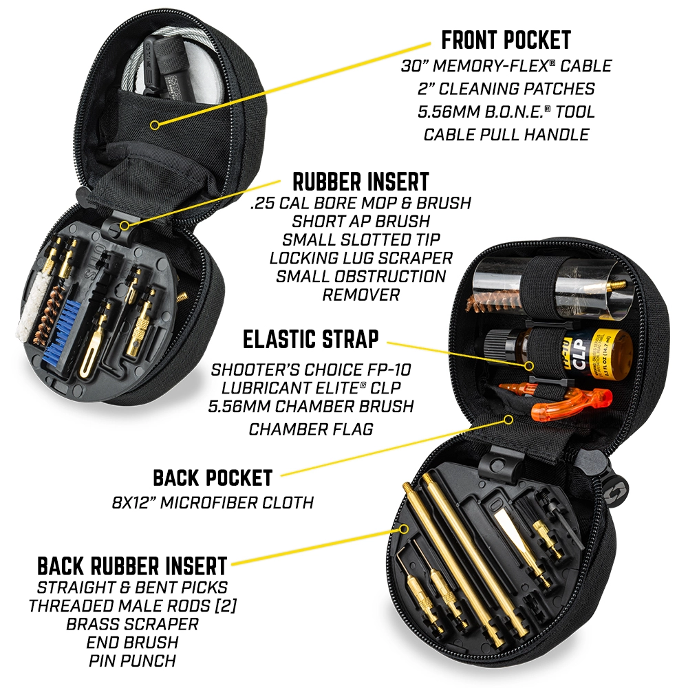 Otis FG556MSR MSR/AR Cleaning Kit .223 Rem/5.56 NATO - Black Nylon Soft Case — view 3