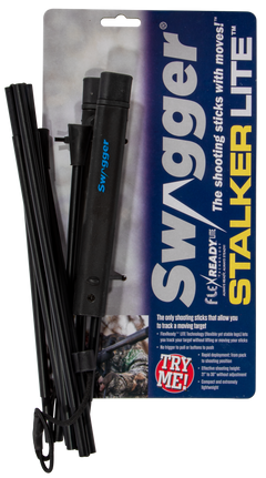 Swagger Stalker Lite Shooting Stick Bipod 21-36" Aluminum Silver — view 3