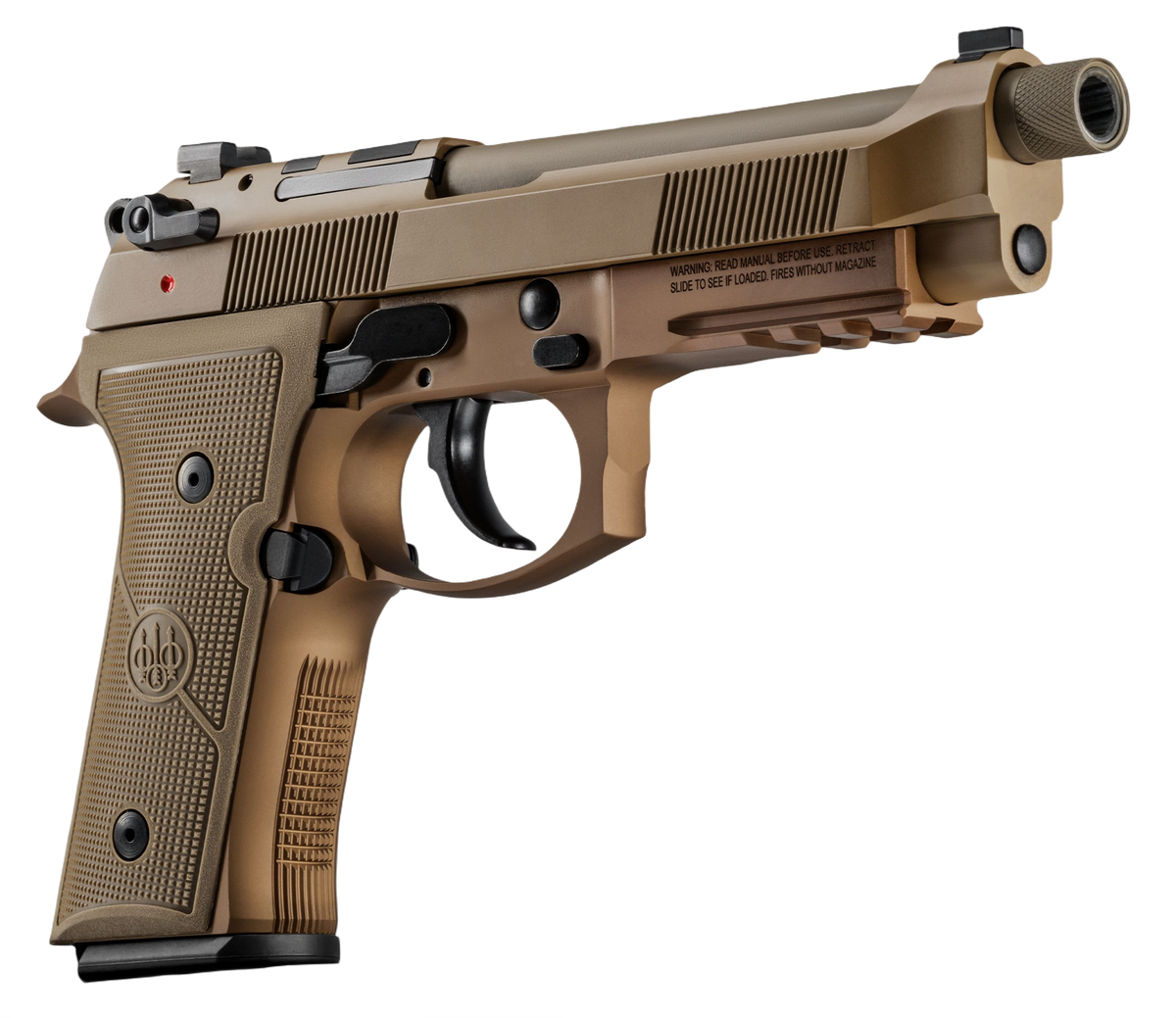 Beretta M9A4 9mm Luger 5.10" Threaded Barrel 10+1 DA/SA Semi-Auto Pistol - FDE Cerakote — view 3