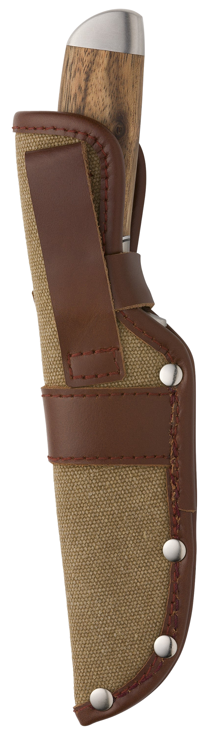 Browning Sage Creek Large 4.50" Fixed Clip Point Plain Satin 9Cr14MoV SS Blade - Brown Zebra Wood Handle — view 3
