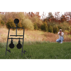 Caldwell 1071002 Resetting Handgun Steel Target 3.5" AR500 Black/Orange — view 3