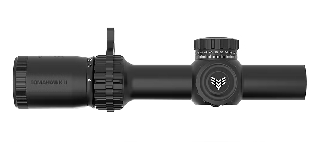 Swampfox Optics Tomahawk II 1-4x24mm 30mm Tube SFP BDC Green Reticle Riflescope — view 3