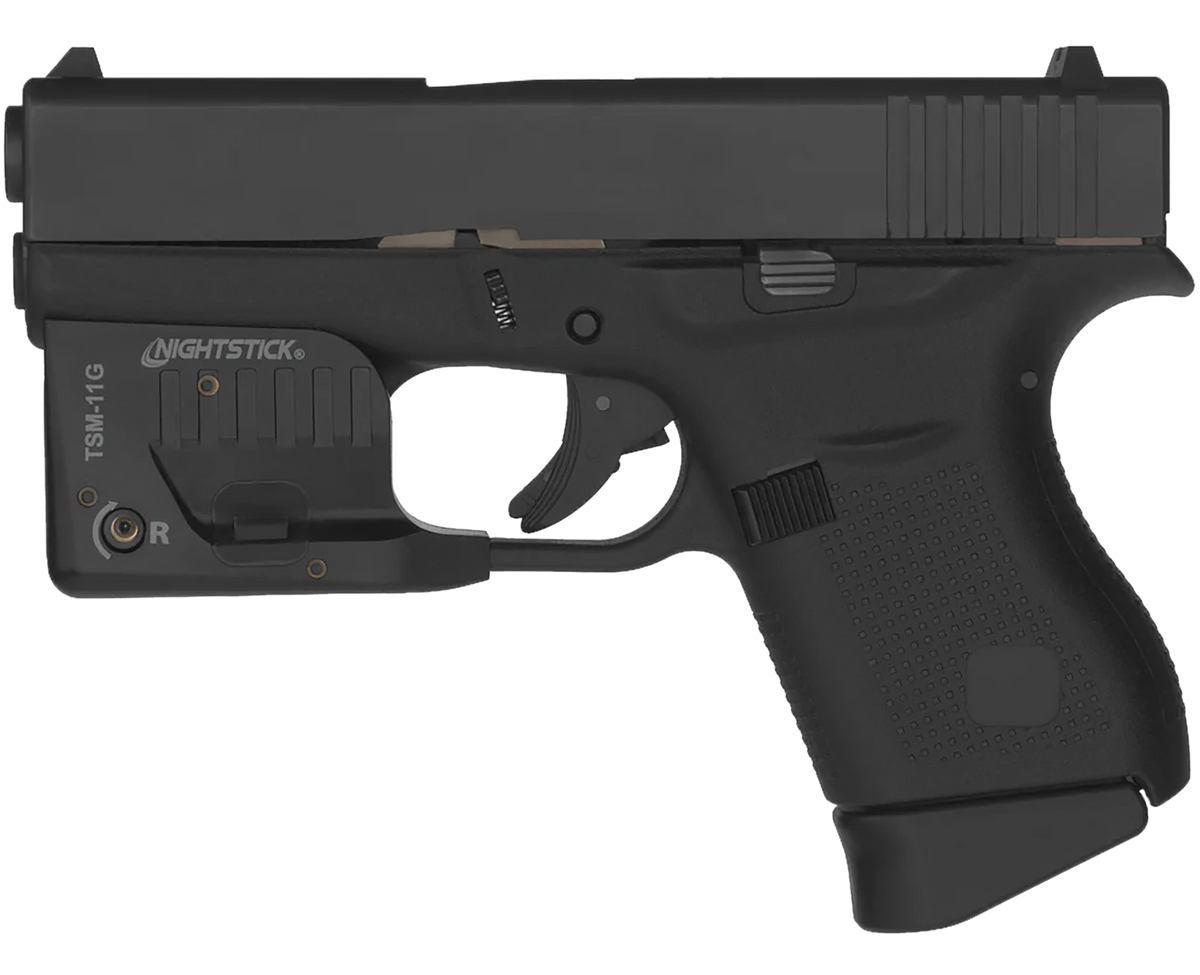 Nightstick TSM11G Subcompact Weapon-Mounted Light w/Green Laser 150 Lumens White LED Black Polymer - Glock 42/43/43X/48 — view 3