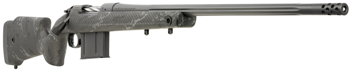 Bergara Rifles B-14 Crest 7mm PRC 22" 5+1 Bolt-Action Rifle - Sniper Gray Cerakote Carbon Fiber Stock — view 3