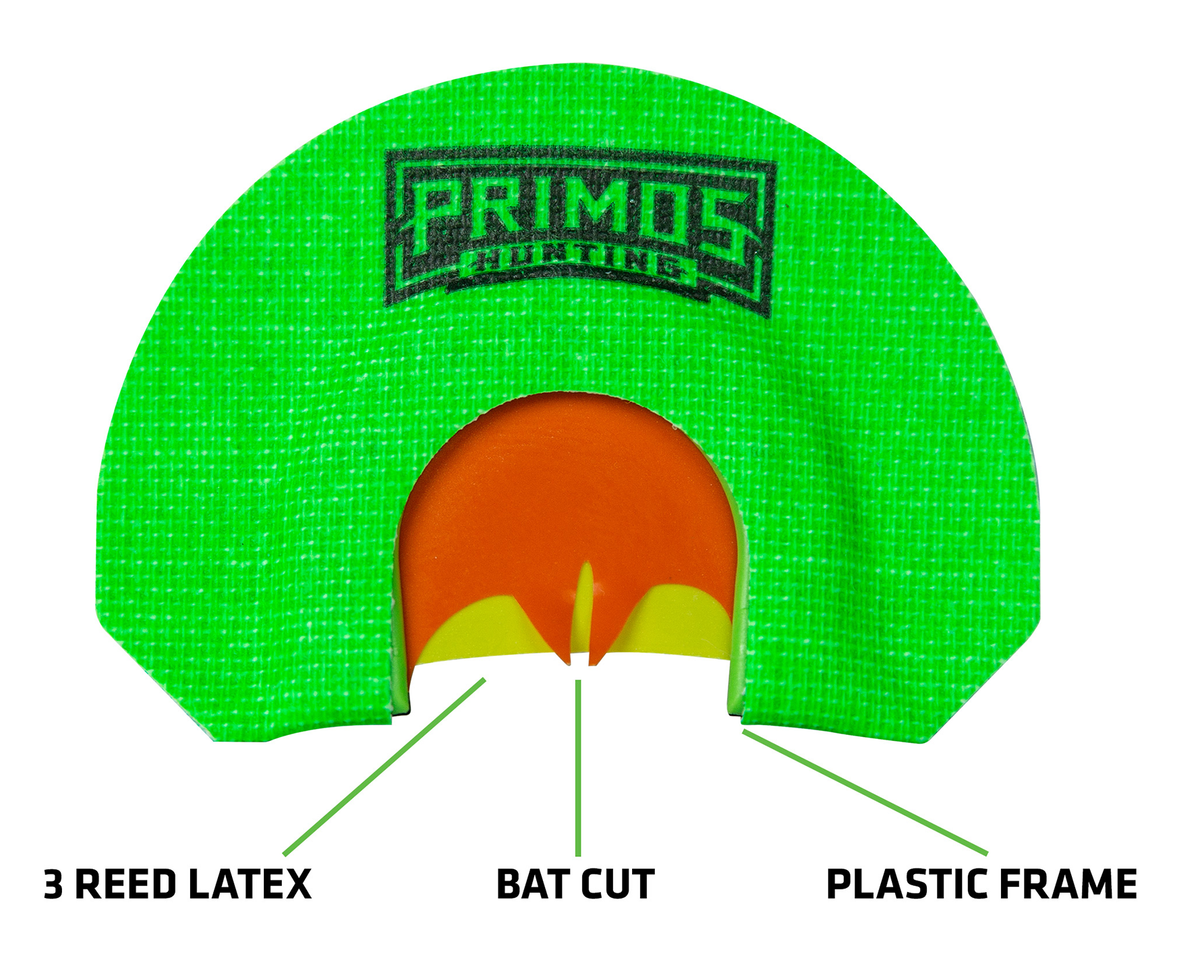 Primos PS1267 The Lucy Diaphragm Turkey Mouth Call 3-Reed Bat Cut — view 3