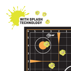 EZ-Aim Splash Reactive 12x12" Self-Adhesive Sight-In Grid Paper Target - 10 Pack — view 3