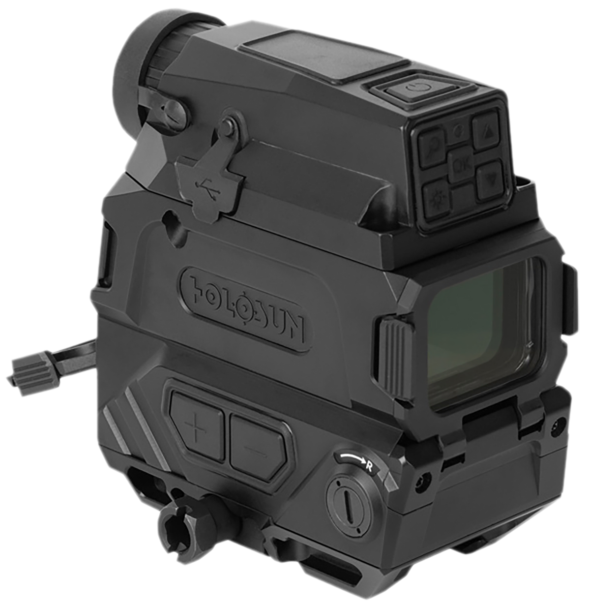 Holosun DRS-NV Digital NV Fusion Red Dot 1x/2x/4x/8x 2 MOA/65 MOA Circle Multi-Reticle - Black Anodized — view 3