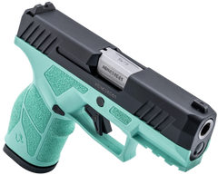 Taurus GX2 9mm Luger 3.37" 10+1 Striker Fire Semi-Auto Pistol - Cyan Polymer Frame / Black Serrated Slide — view 3