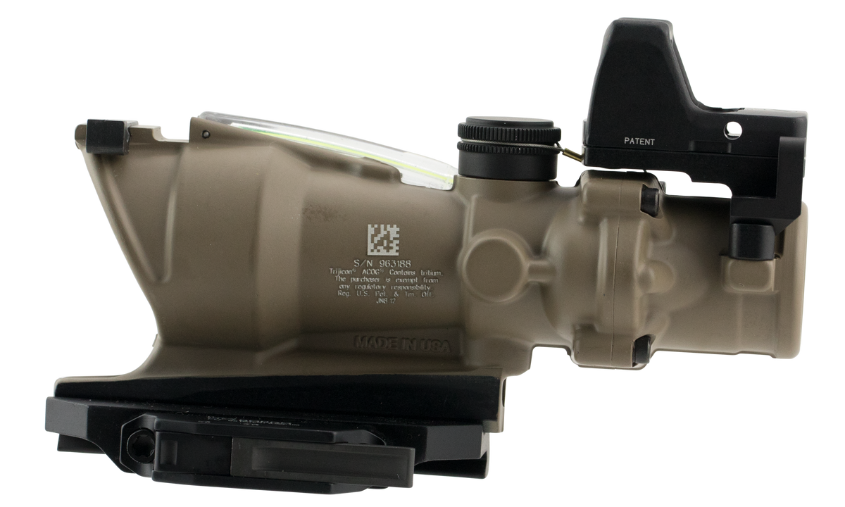 Trijicon 100554 ACOG ECOS 4x32mm Green Crosshair .223/5.56 BDC Riflescope - Flat Dark Earth — view 3
