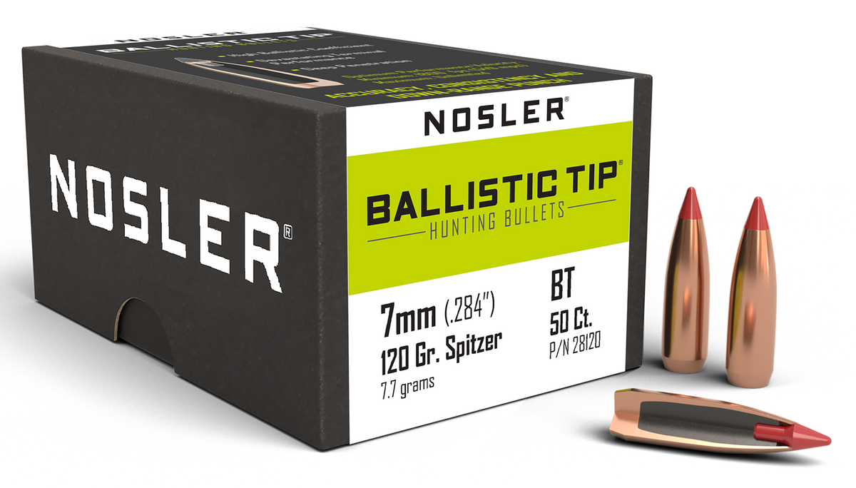 Nosler Ballistic Tip 7mm .284 120gr Spitzer Reloading Bullets - 50/Box — view 3