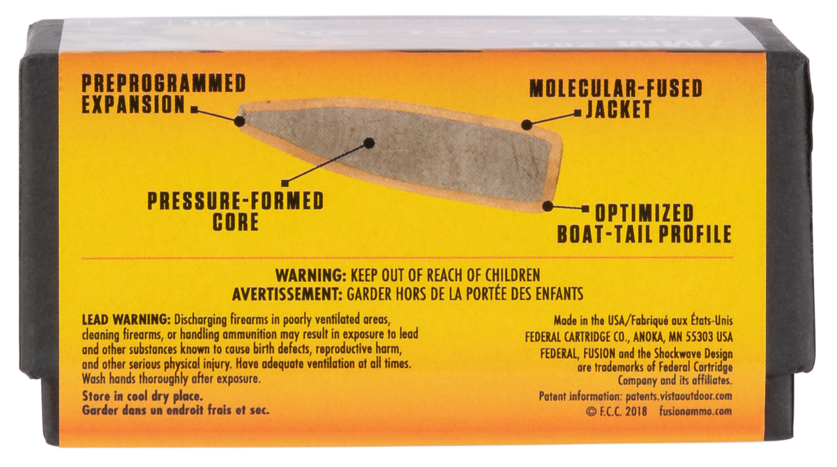 Federal Fusion Component .270 Cal .277 150gr Fusion Soft Point Reloading Bullets — view 3