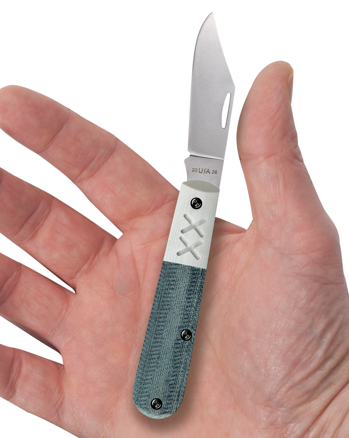 Case Crossroads XR Barlow Blue Denim Canvas Laminate S35VN 3.38" Folding Knife - July 2026 Cut of the Month — view 3