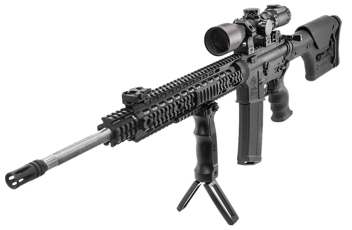 Leapers UTG D-Grip Quick Release Deployable Bipod Picatinny Black Aluminum/Steel — view 3
