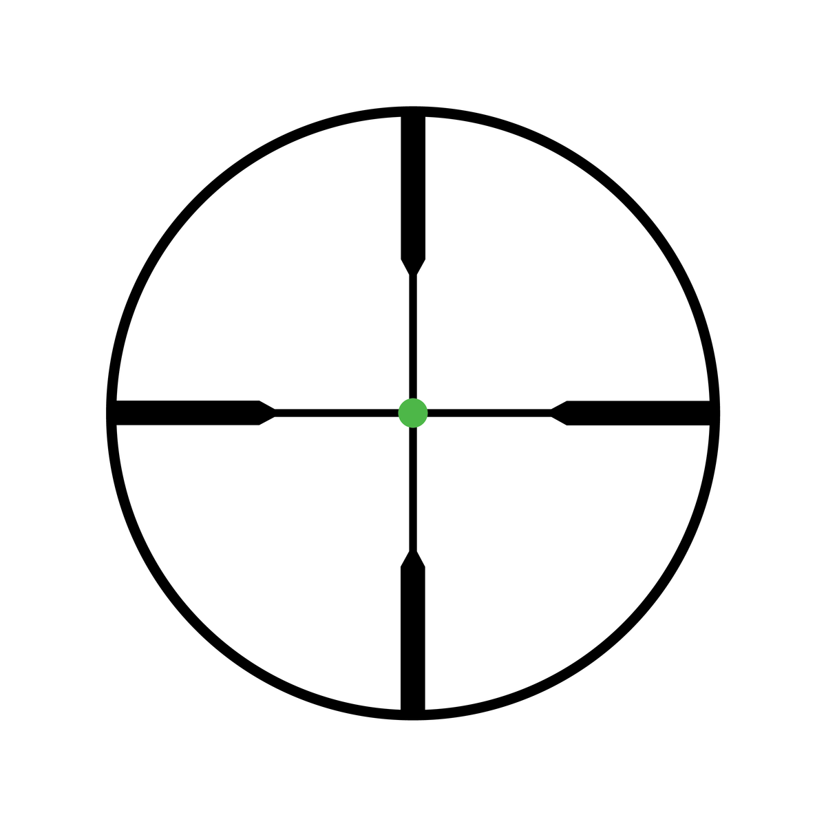 Trijicon AccuPoint 1-4x24mm 30mm Tube Illuminated Duplex Crosshair Green Dot Riflescope - Black Hardcoat Anodized — view 3