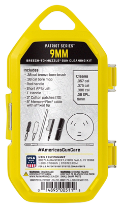 Otis Patriot Cleaning Kit 9mm Pistol 15-Piece Yellow Box — view 3