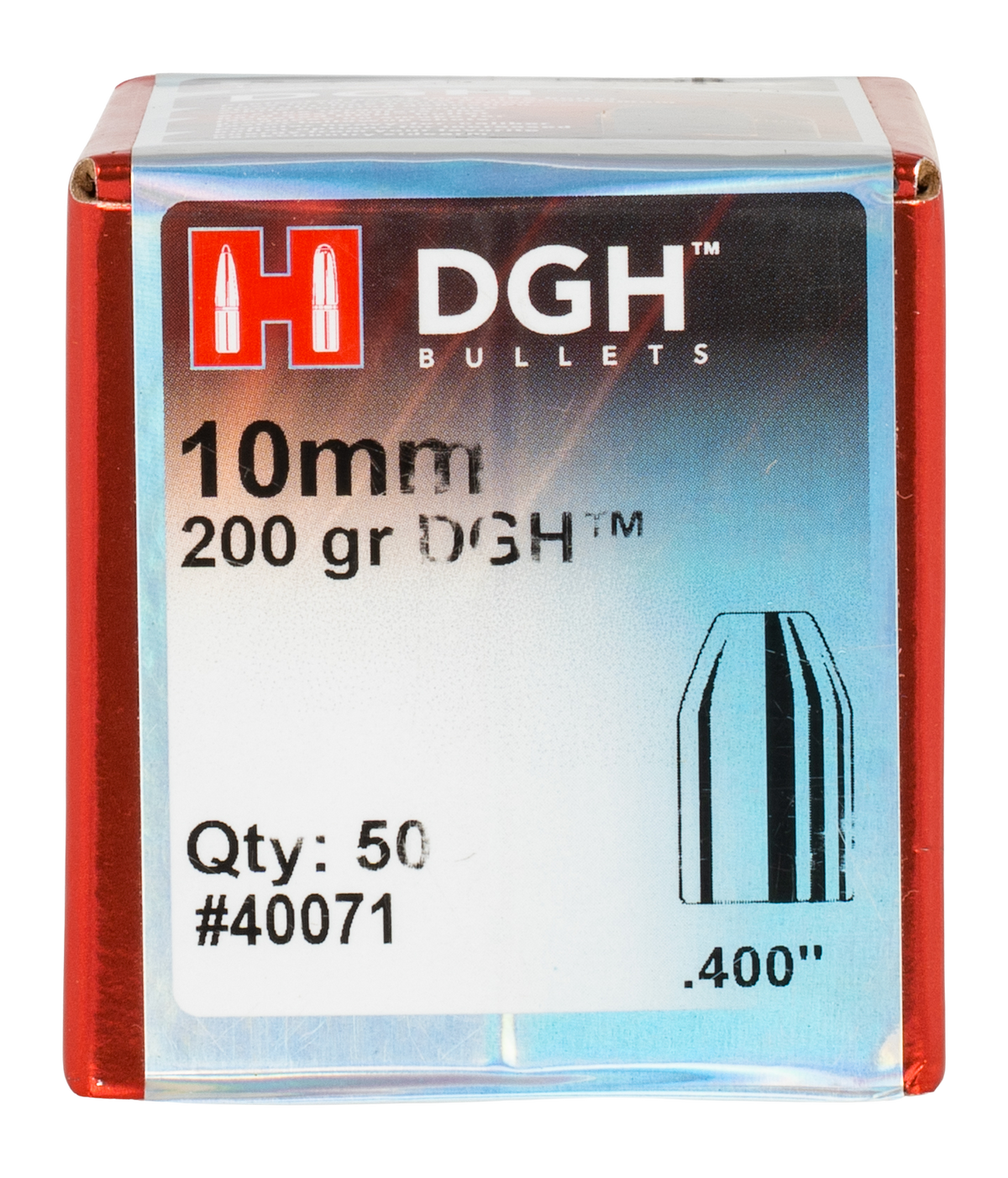 Hornady DGH 10mm .400 200gr Full Metal Jacket Bullets - 50/Box — view 3